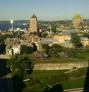 The view of Quebec City from my hotel room...the day BEFORE the marathon.