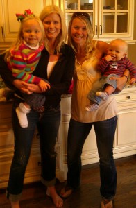 My BFF (Britta) and I with her younger 2 bambinos, Elin and Noah.  That equals 1/3 of our combined children.