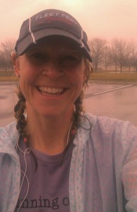 RRG after a very wet 17 miles.  Shirt says Running on Faith...because sometimes that's all you've got to go on.