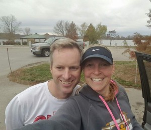 With Ken at Creve Coeur for a send off run